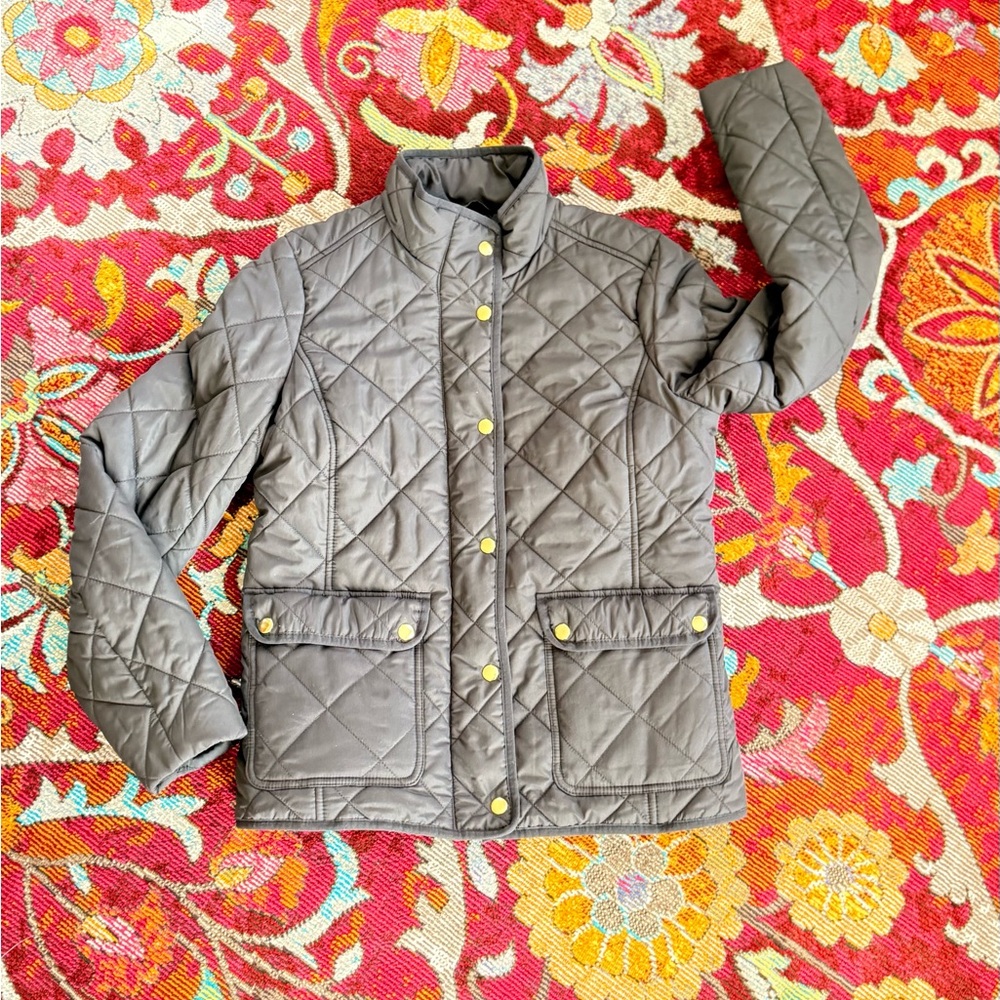 JCrew Quilted Lady Puffer- BLK/Sz SML